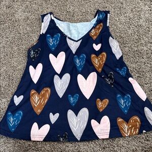 Heart Patterned Tank Top